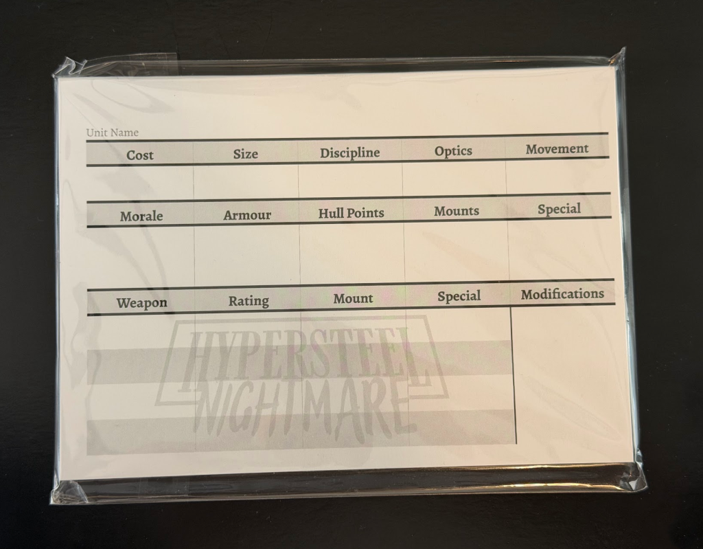 Hypersteel Unit Roster